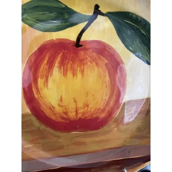 Vietri Made in Italy 7.75” Apple Decor Display Dish - Picture 7 of 8